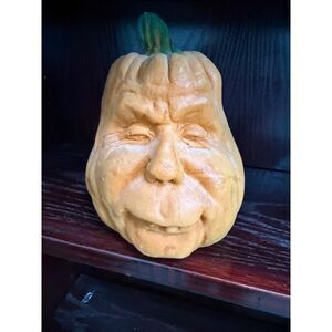 Vtg 1980’s Todd Masters Halloween Orange Pumpkin Face jack-o’-lantern foam